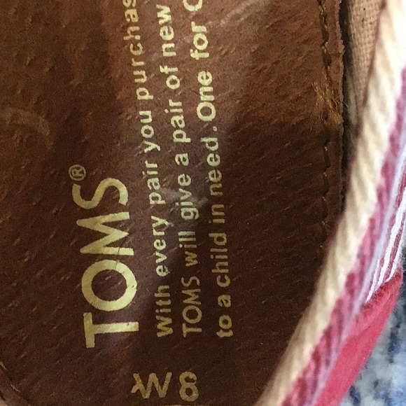 Tom’s women’s Classic University rope espadrille, red and white canvas, size 8 - Picture 5 of 7